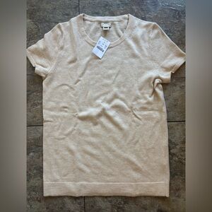 NWT J Crew Short Sleeve Merino Blend Wool Sweater XS